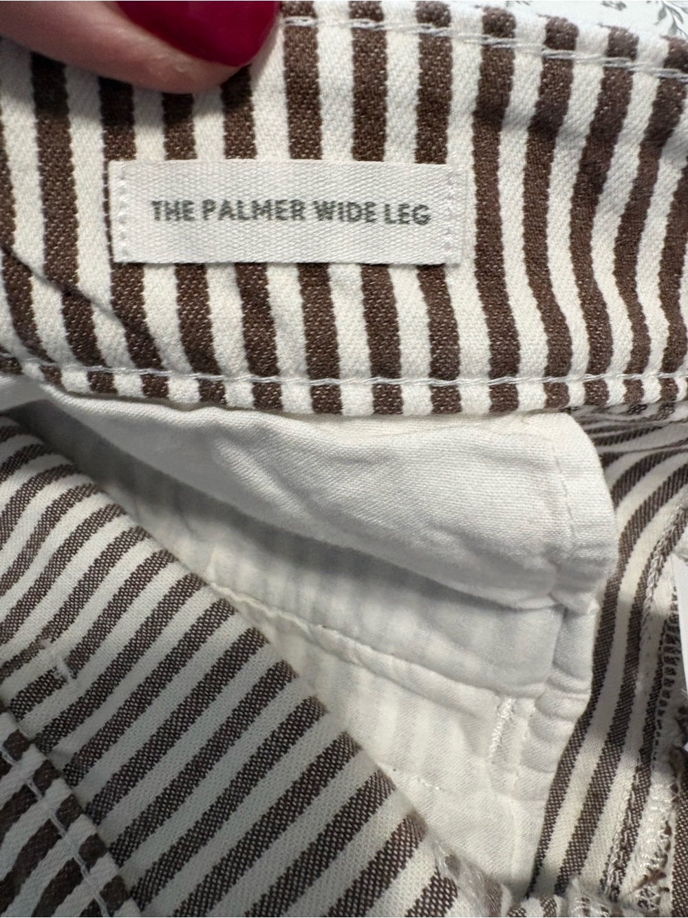 NWT Loft Palmer Wide Leg Crop Pants in Brown Stripe Size 16T - Picture 12 of 16